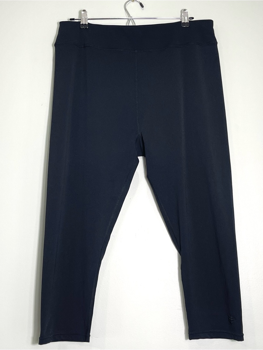COOLIBAR Womens Black Cropped Capris Black Leggings Stretch SPF 50+ Size X-Large